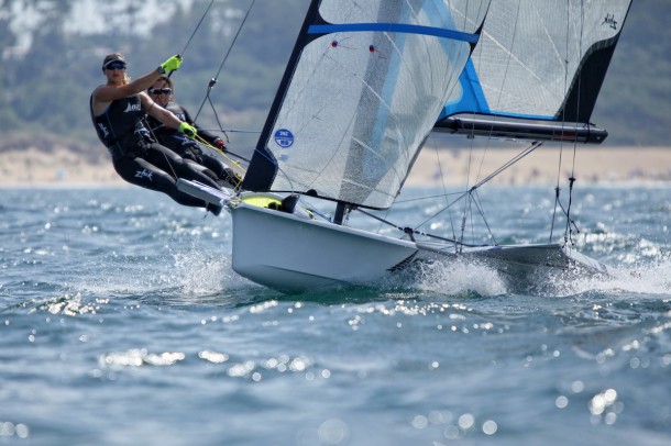 49 and 49erFX training in preparation for the ISAF world in Santander, Spain.