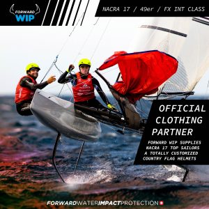 FORWARD WIP SUPPLIES TOP NACRA 17 SAILORS CUSTOMIZED COUNTRY FLAG HELMETS