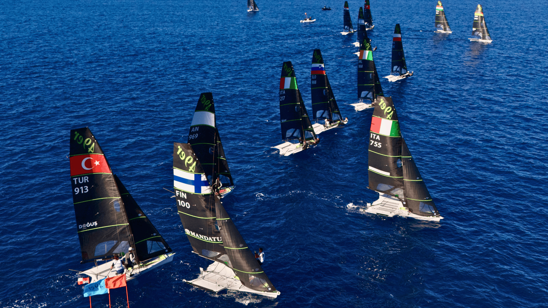 Sferracavallo – Day 1 of the Junior European Championship for Nacra 17, 49er, and 49erFX Concludes Successfully